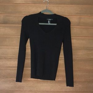 Mock Neck Cutout Tee